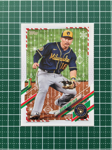 ★TOPPS MLB 2021 HOLIDAY #HW21 KESTON HIURA［MILWAUKEE BREWERS］ベースカード「BASE」★