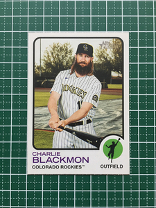 ★TOPPS MLB 2022 HERITAGE #26 CHARLIE BLACKMON［COLORADO ROCKIES］ベースカード「BASE」★