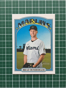 ★TOPPS MLB 2021 HERITAGE #492 BRAD BOXBERGER［MIAMI MARLINS］ベースカード「HIGH NUMBERED SHORT PRINT」SP★