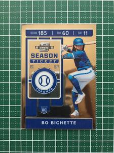 ★PANINI MLB 2020 CHRONICLES #1 BO BICHETTE［TORONTO BLUE JAYS］「CONTENDERS OPTIC」ルーキー RC 20★