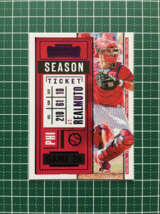 ★PANINI MLB 2020 CONTENDERS #30 J.T. REALMUTO［PHILADELPHIA PHILLIES］ベースカード「SEASON TICKET」PURPLE パラレル版★