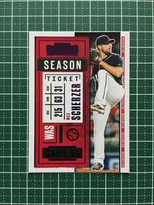 ★PANINI MLB 2020 CONTENDERS #99 MAX SCHERZER［WASHINGTON NATIONALS］ベースカード「SEASON TICKET」PURPLE パラレル版★