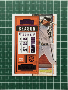 ★PANINI MLB 2020 CONTENDERS #77 BRANDON CRAWFORD［SAN FRANCISCO GIANTS］ベースカード「SEASON TICKET」PURPLE パラレル版★