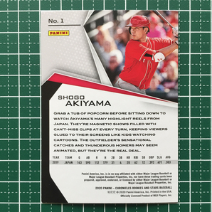 ★PANINI MLB 2020 CHRONICLES #1 秋山翔吾／SHOGO AKIYAMA［CINCINNATI REDS］「ROOKIES & STARS」ルーキー RC 20★の画像2