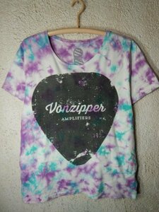 ｎ7384　vonzipper　ボンジッパー　半袖　タイダイ　ピック　プリント　tシャツ　人気　送料格安