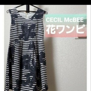 CECIL McBEE ノースリーブワンピース 花柄 Mサイズ