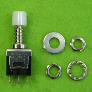 idec pushed button switch ( single ultimate ..,ON-(ON),φ6) MJ3B-55 white 