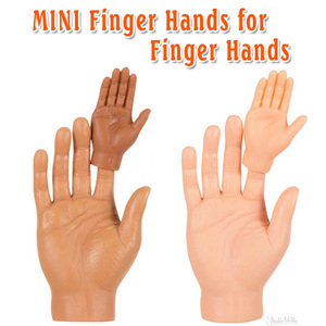 ミニ フィンガー ハンド (ノーマル) 同色5個セット Finger Hands 指につける さらに 小さな手 手 おもちゃ 面白 【メール便OK】