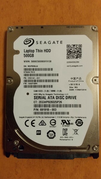 SEAGATE HDD 500GB (2.5インチ)