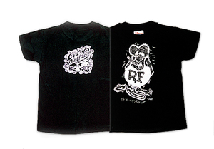 ★ラット フィンク Tシャツ RAT FINK 黒 Kids-XS モノフィンク 正規品 子供服