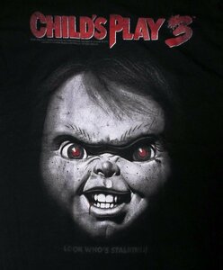 ★チャイルド プレイ チャッキー Tシャツ Child's Play 3 CHUCKY FACE - L 新品,正規品 チャイルドプレイ good guy