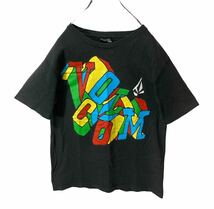 グッドデザイン！VOLCOM ボルコム マルチカラーでかロゴグラフィックプリントTシャツ ブラック_画像3