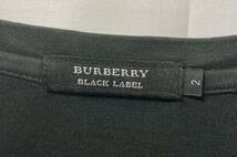 グッドデザイン！日本製 三陽商会 BURBERRY BLACK LABEL バーバリーブラックレーベル チェックデザインカットソー 刺繍ホースロゴ ブラック_画像5