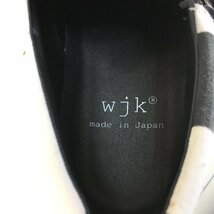 美品 WJK ダブルジェイケイ 本革レザー クレイジーカモジップ スリッポン 43 メンズ 27.5cm ホワイト スニーカー 迷彩カモフラ_画像8