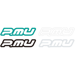 【Projectμ】 ORIGINAL STICKER オリジナルステッカー P.MU ヌキ文字ステッカー ST-PMU01B Black 30×130