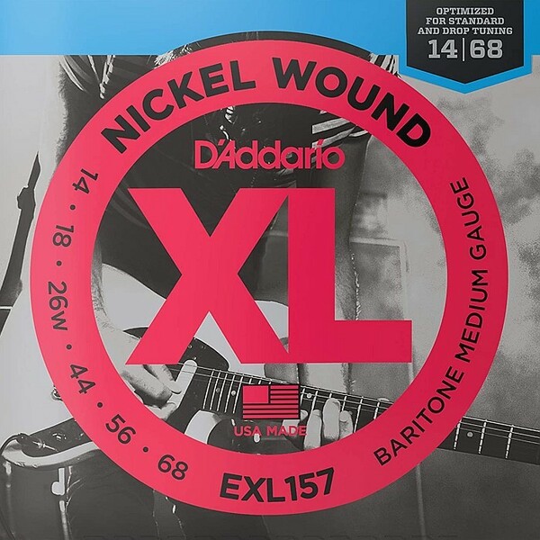 バリトン用 D'Addario EXL157 Nickel Wound 014-068 ダダリオ エレキギター弦