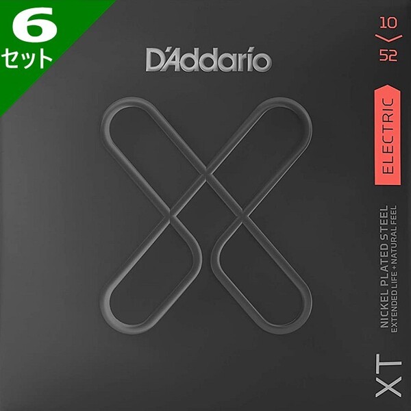 6セット D'Addario XTE1052 XT Nickel 010-052 ダダリオ コーティング弦 エレキギター弦