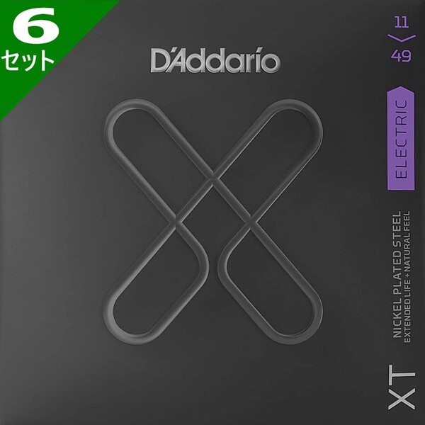 6セット D'Addario XTE1149 XT Nickel 011-049 ダダリオ コーティング弦 エレキギター弦