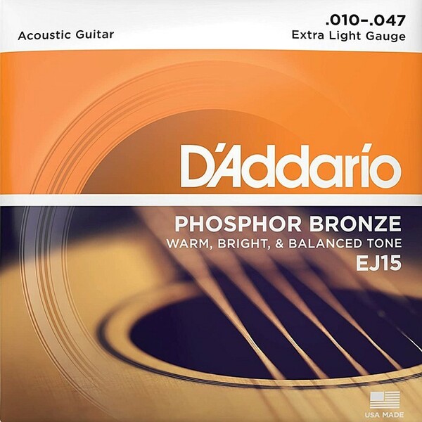 D'Addario EJ15 Extra Light 010-047 Phosphor Bronze ダダリオ アコギ弦