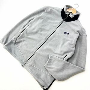 パタゴニア PATAGONIA フリースジャケット ボアジャケット グレー ブラック 2000年 POLARTEC レギュレーター Rシリーズ 古着 XL■AH103