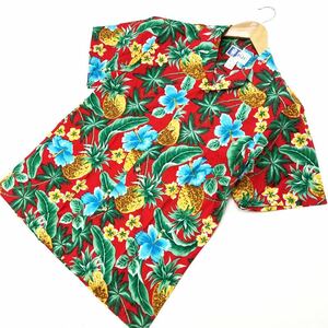 RJC USA Hawaii Cotton Aloha Рубашка Hawaiian рубашка Hibiscus ананас S красный весна / лето Стандарты Это первое место Aloha ♪ ■ BH72