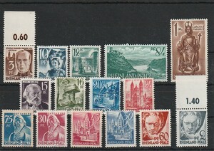 ドイツ ラインラント＝プファルツ 1947 未使用 外国切手 まとめ
