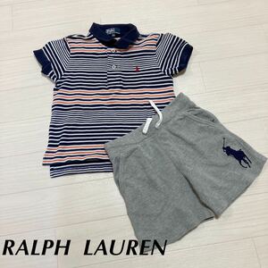  Polo Ralph Lauren top and bottom set polo-shirt with short sleeves shorts na excepting cotton 100% man unisex size 100 setup 