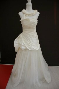  first come, first served! free shipping *6500 jpy uniformity sale #O-617-44# used * wedding dress * eggshell white | size display none 