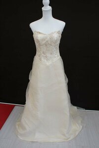  first come, first served! free shipping *5000 jpy uniformity sale #J-613-207# used wedding dress / cream /9T