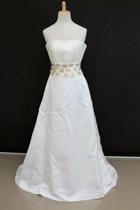  first come, first served! free shipping *3500 jpy uniformity sale *RENA KOH*J-613-26* free shipping # used * wedding dress # eggshell white * Matsuo /7T