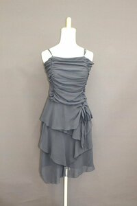  first come, first served! free shipping *4000 jpy uniformity sale * used * party dress *M930-24* black * size 9AR/ shawl attaching 