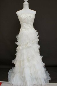  first come, first served! free shipping *6000 jpy uniformity sale #O-617-191# used * wedding dress * eggshell white * size display none / flexible with function 