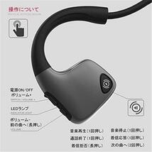 ★アウトレットセール★新品 Bluetooth5.0 骨伝導 イヤホン ヘッドホン スポーツ 高音質 軽量 ワイヤレス 通話 IPX5 iPhone&Android適用_画像3