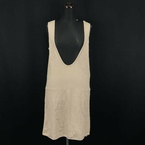  made in Japan *ZUCCA/ Zucca * no sleeve One-piece / knees height skirt [ lady's M/ beige ] tank top *BG551