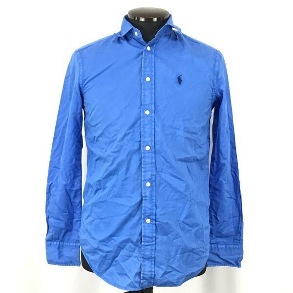 POLO RALPH LAUREN★長袖カラーシャツ【メンズS/0/青/ブルー】◆BG626