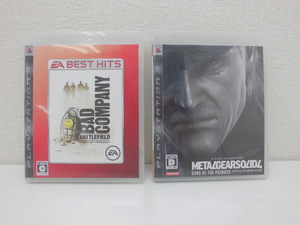 2130★ PS3・ソフト/BAD COMPANY + METLGEARSOLID4 ２本セット 　 ★中古・良品★