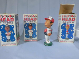 1220★BOBBLE HEAD 近鉄バファローズ 　３選手セット！！　梨田昌孝・鈴木啓示・タフィ・ローズ★中古・未使用品★