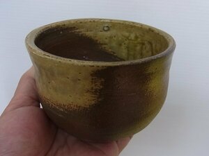 【蔵出し】 備前焼　寂のきいた抹茶碗　落款・銘あり　口径/12.3cm　※KS-016