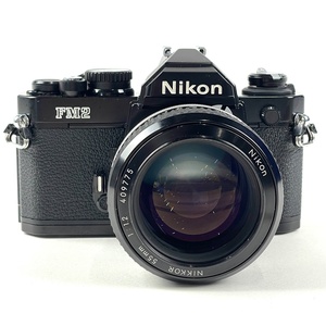 ニコン Nikon NEW FM2 ブラック + Ai NIKKOR 55mm F1.2 フィルム マニュアルフォーカス 一眼レフカメラ 【中古】