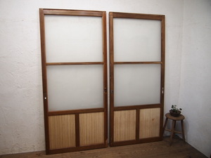 taS548*(8)[H189,5cm×W85cm] height. exist large old wooden glass door * fittings sliding door sash retro Vintage reform L under 