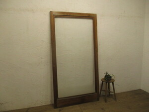 taJ826*(1)[H175,5cm×W92,5cm]* antique * retro old tree frame glass door * fittings sliding door old Japanese-style house block shop Cafe entranceway L under 