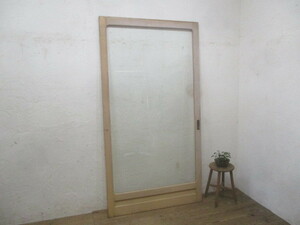 ta load P382*(2)[H197,5cm×W105cm]* antique * large one sheets glass. old wooden sliding door *. pavilion fittings sash N(yaE) under 