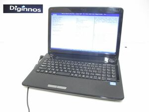 S9858S Diginnos デジノス A15YA ノートパソコン Coreｉ3-3120M 2.50GHｚ メモリ4GB HDDなし BIOS起動OK その他未チェック ジャンク