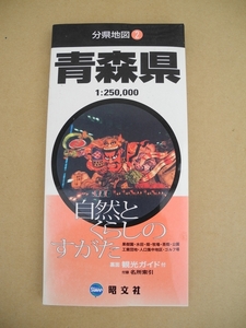 送料無料 昭文社 青森県 道路地図 大きく広げる一枚の紙タイプ 2014年 美品入札即決！