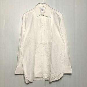 アフターシックス after six ビンテージ 80s 90s ドレスシャツ 15 1/2 33 M メンズ 長袖 ワイシャツ 白 ホワイト コットン ヨーロッパ古着