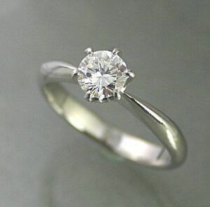 婚約指輪 シンプル ダイヤモンド プラチナ 0.2カラット ティファニータイプ枠 鑑定書付 0.20ct D VVS1 3EXカット GIA 通販