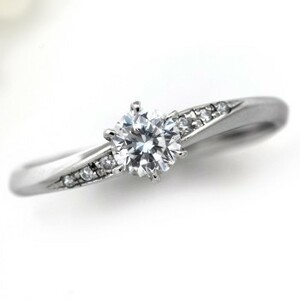 婚約指輪 安い エンゲージリング ダイヤモンド リング プラチナ 0.3カラット 鑑定書付 0.38ct Dカラー SI1クラス 3EXカット GIA