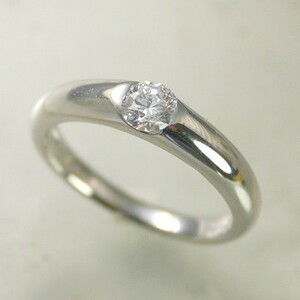 婚約指輪 安い プラチナ ダイヤモンド 0.4カラット 鑑定書付 0.44ct Eカラー VS1クラス 3EXカット GIA