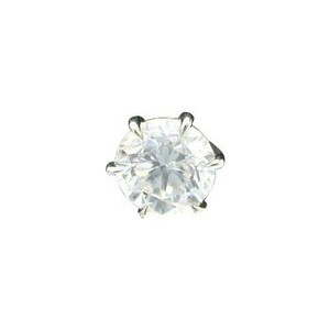 ダイヤモンド ピアス 一粒 片耳 0.3カラット プラチナ 鑑定書付 0.37ct Dカラー VVS1クラス 3EXカット GIA