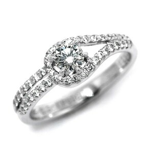 婚約指輪 安い ダイヤモンド リング プラチナ 0.3カラット 鑑定書付 0.34ct Eカラー VS1クラス 3EXカット GIA